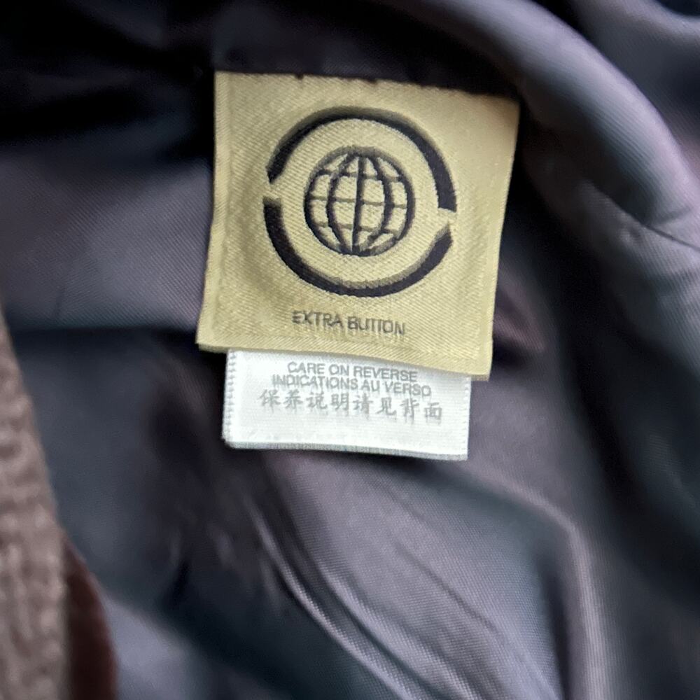 Vintage 90s Max Studio Special Edition Brown Herringbone Wool Blazer Small - Picture 12 of 12